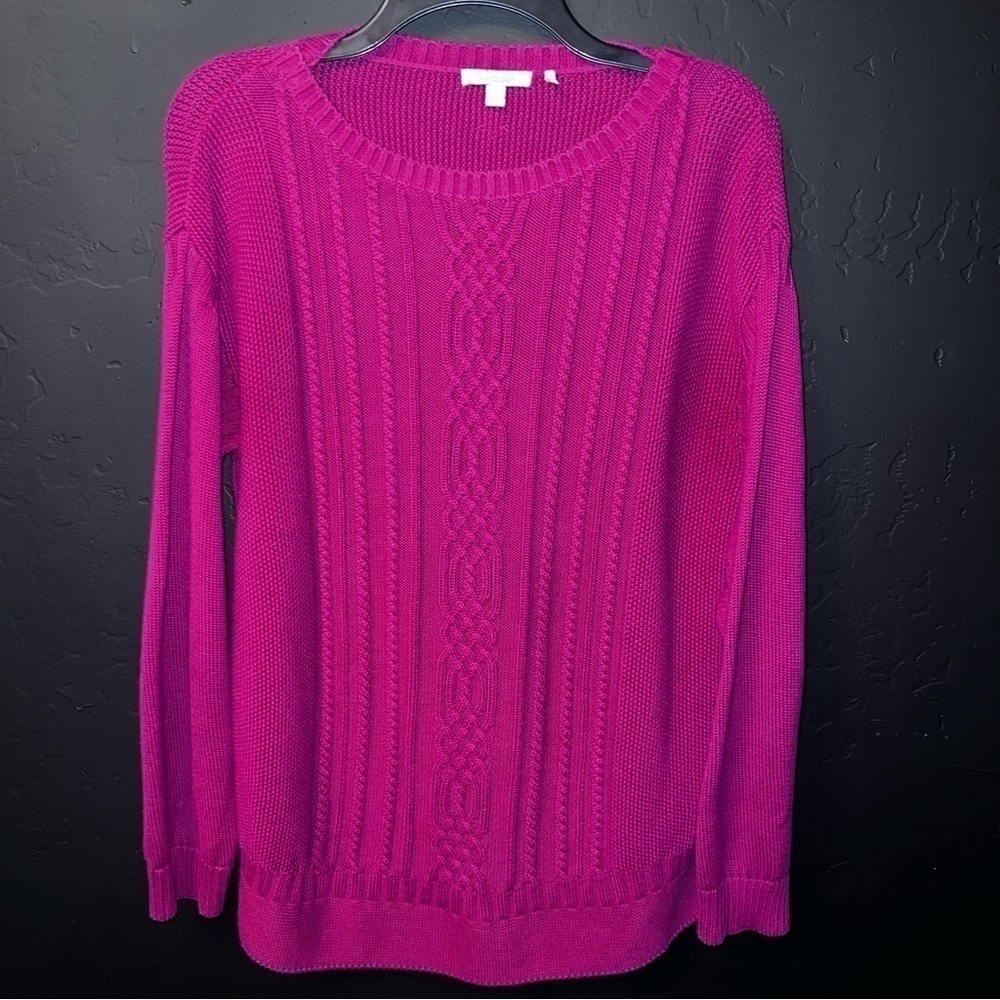 Barbour Deep Pink Rouge Stokehold Knit Sweater Size 8
Like New minimalist